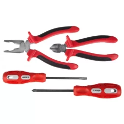 Набор инструментов ЗУБР "МАСТЕР", плоскогубцы, бокорезы, 2 отвертки 22025-H4