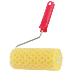 Валик &quot;Структурный&quot; поролоновый с ручкой Matrix, &quot;горошек&quot;, 180 мм, D 80 мм, D ручки 6 мм, 80215