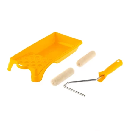 Малярный набор для работ с лаками: кювета 150 мм х 290 мм и мини-валик 110 мм Сибртех 80458 купить в Новом Уренгое