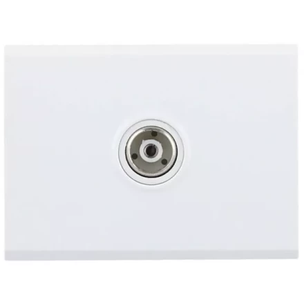 Розетка СВЕТОЗАР &quot;ЭФФЕКТ&quot; телевизионная, без вставки и рамки, цвет белый SV-54415-W купить в Новом Уренгое