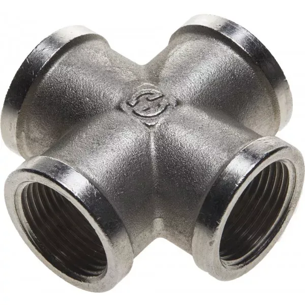 Крестовина GENERAL FITTINGS никелированная латунь, г/г/г/г, 3/4" 51048-3/4 купить в Новом Уренгое