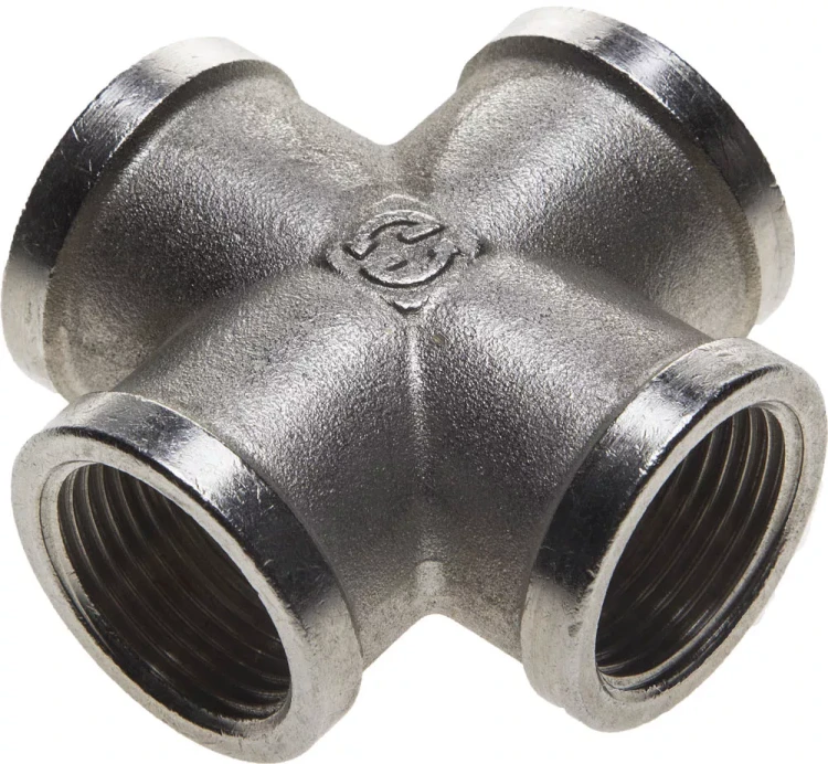 Крестовина GENERAL FITTINGS никелированная латунь, г/г/г/г, 3/4" 51048-3/4 купить в Новом Уренгое
