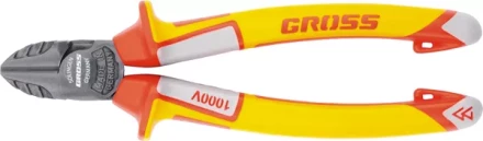 Бокорезы, диэлектрические рукоятки, до 1000 В, трехкомпонентные рукоятки, 180 мм GROSS 17582 купить в Новом Уренгое