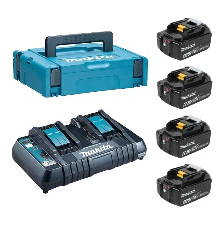 Набор 4 аккумулятора Makita BL 1860B 6 Ач и ЗУ DC 18 RD в MakPac (198094-8) купить в Новом Уренгое