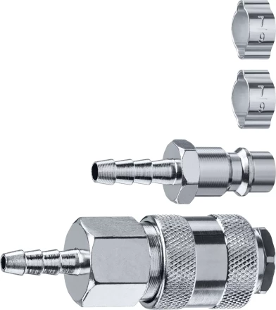 ЗУБР (штуцер елочка, 6 мм - рапид муфта) + (рапид штуцер-штуцер елочка, 6 мм) + (обжимные хомуты 2 шт), набор, Профессионал (64920-06-H) купить в Новом Уренгое