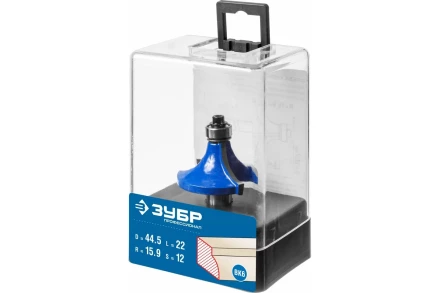 ЗУБР 44.5 x 22 мм, радиус 16 мм, фреза кромочная калевочная №1, Профессионал (28701-44.5) купить в Новом Уренгое