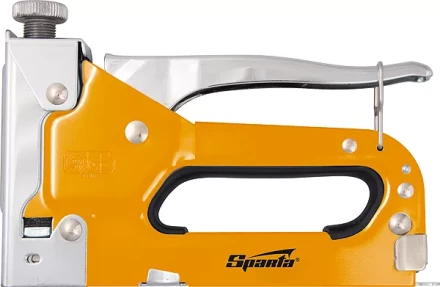 Степлер мебельный регулируемый со скобами 200 шт тип скобы 53 6-14 мм Sparta 42002 купить в Новом Уренгое