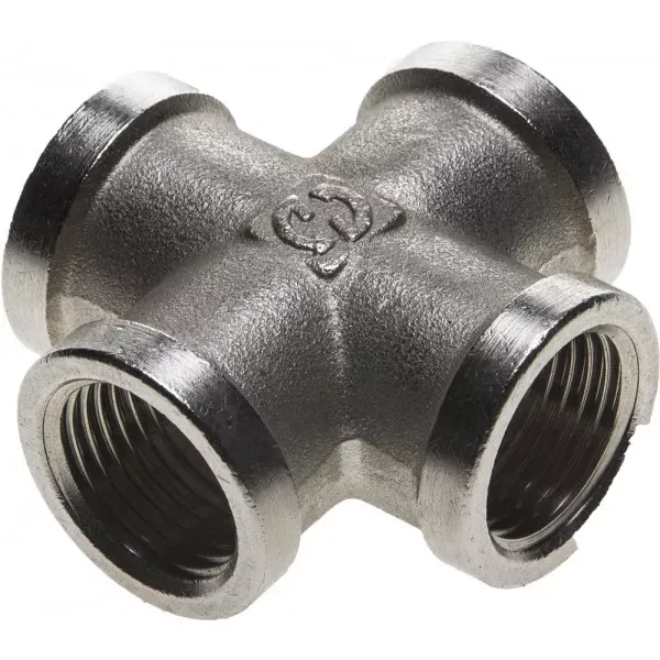 Крестовина GENERAL FITTINGS никелированная латунь, г/г/г/г, 1/2" 51048-1/2 купить в Новом Уренгое