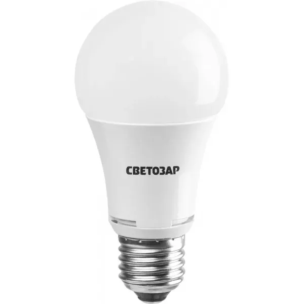 Лампа СВЕТОЗАР светодиодная "LED technology", цоколь E27(стандарт), яркий белый свет (4000К), 220В, 10Вт (75) 44508-75_z01 купить в Новом Уренгое