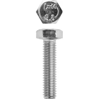 Болт ЗУБР с шестигранной головкой, DIN 933, класс прочности 8.8, оцинкованный, M8 x 65 мм, ТФ0, 700 шт. 4-303070-08-065