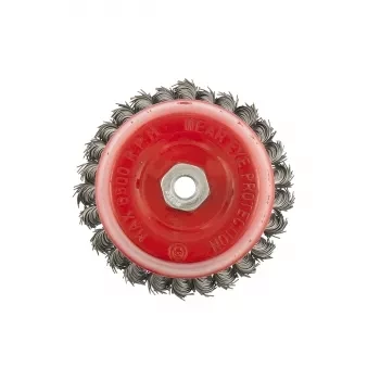 Щетка для УШМ, 125 мм, М14, &quot;чашка&quot;, крученая проволока 0,8 мм  MTX 74625 купить в Новом Уренгое