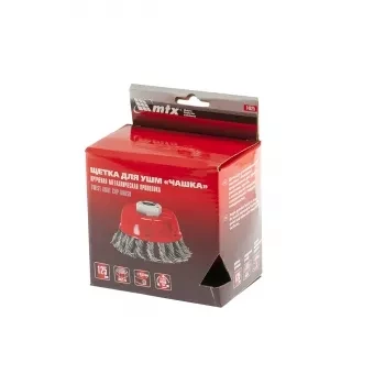 Щетка для УШМ, 125 мм, М14, &quot;чашка&quot;, крученая проволока 0,8 мм  MTX 74625 купить в Новом Уренгое