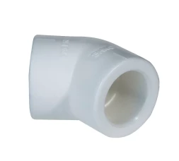 Уголок PP-R 45° 63мм белый (10/50) 45355