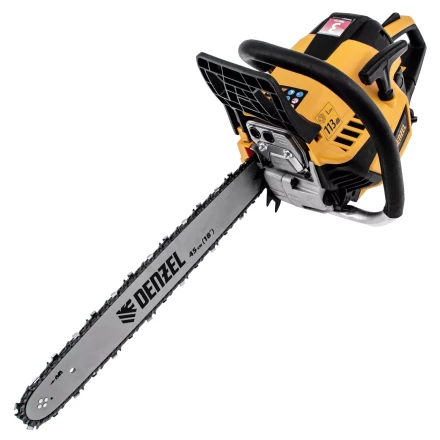 Пила цепная бензиновая Denzel DS-5218, шина 45 см, 52 см3, 3 л.с, шаг 0,325, паз 1,5 мм, 72 звена 95237 купить в Новом Уренгое