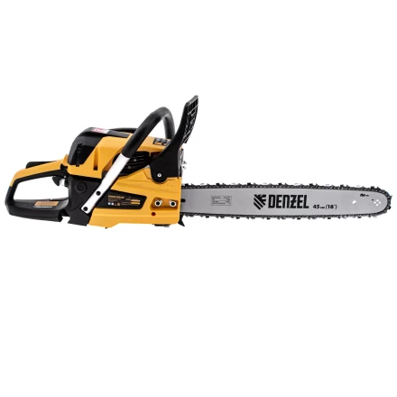 Пила цепная бензиновая Denzel DS-5218, шина 45 см, 52 см3, 3 л.с, шаг 0,325, паз 1,5 мм, 72 звена 95237 купить в Новом Уренгое