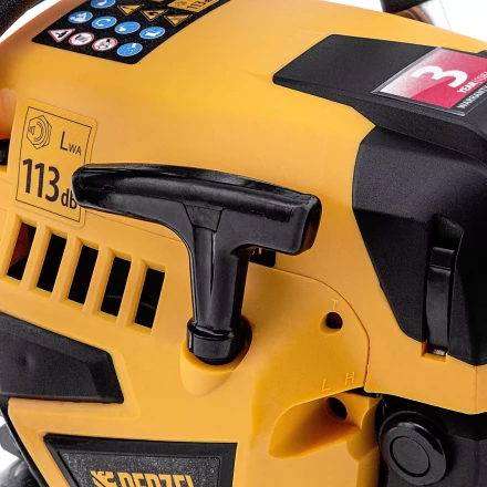 Пила цепная бензиновая Denzel DS-5218, шина 45 см, 52 см3, 3 л.с, шаг 0,325, паз 1,5 мм, 72 звена 95237 купить в Новом Уренгое