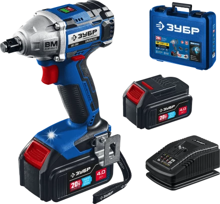 Ударный бесщеточный гайковерт, 2 АКБ T7 (4 Ач), в кейсе GB-250-42 серия «ПРОФЕССИОНАЛ» купить в Новом Уренгое