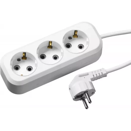 Удлинитель СИБИН электрический, ПВС сечение 0,75кв мм, 3 гнезда, макс мощн 2200Вт, 3м, заземление 55034-3 купить в Новом Уренгое