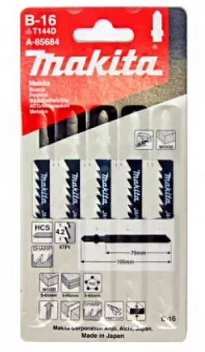 Пилки для лобзика Makita B-16 A-85684 (дерево, ДСП, PVC) купить в Новом Уренгое