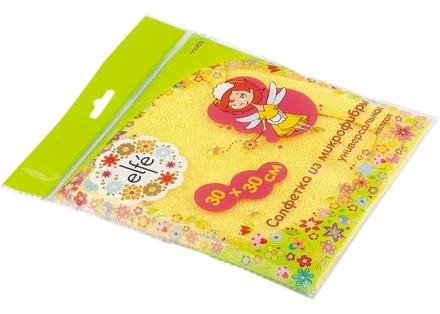 Салфетка универсальная из микрофибры голубая 300х300 мм Elfe 92302 купить в Новом Уренгое