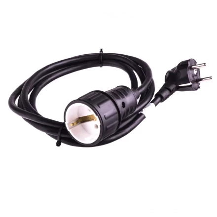 Удлинитель бытовой с заземлением 2 м 1 прорезиненная розетка 16 A серия УХз16 Denzel 95916 купить в Новом Уренгое