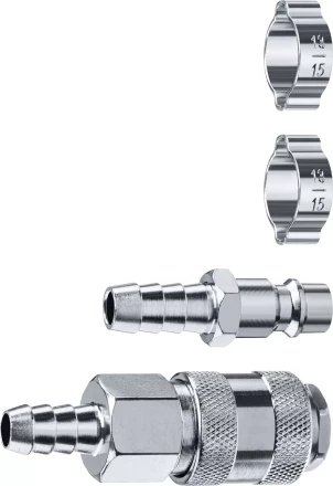 ЗУБР (штуцер елочка, 10 мм - рапид муфта) + (рапид штуцер-штуцер елочка, 10 мм) + (обжимные хомуты 2 шт), набор, Профессионал (64920-10-H) купить в Новом Уренгое