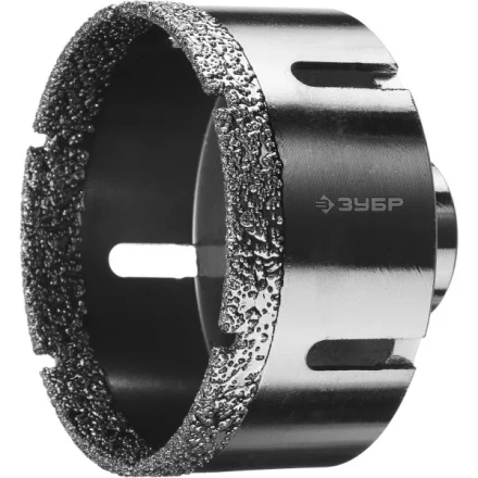 Алмазная коронка ЗУБР &quot;ПРОФЕССИОНАЛ&quot; универсальная для УШМ, сухое сверление, алмазы на вакуумной пайке,  посадка М14, d=83мм 29865-83 купить в Новом Уренгое