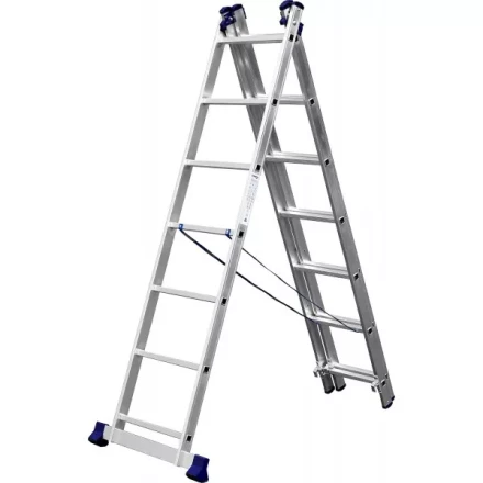 Лестница СИБИН универсальная, трехсекционная со стабилизатором, 7 ступеней 38833-07 купить в Новом Уренгое