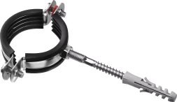 ЗУБР 1 1/2, цинк, 1 шт, трубный хомут с сантехнической шпилькой и дюбелем (37866-47-52)