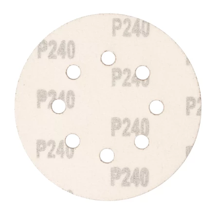 Круг абразивный на ворсовой подложке под &quot;липучку&quot;, перфорированный, P 240, 125 мм, 5 шт Сибртех 738117 купить в Новом Уренгое