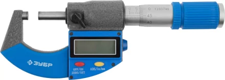 Микрометр ЗУБР &quot;ЭКСПЕРТ&quot; гладкий цифровой, МКЦ 25, диапазон 0-25мм, шаг измерения 0,001мм 34482-25_z01 купить в Новом Уренгое