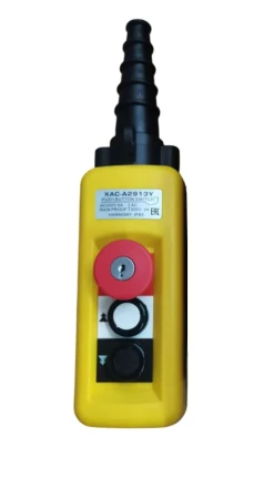 Пульт управления XAC-A2913Y для тали (2 кнопки, 2 скорости, ключ-марка, стоп, IP65, 380В) 1049278 купить в Новом Уренгое