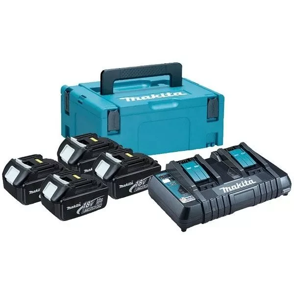 Набор 4 аккумулятора Makita BL 1850B 198312-4, 5 Ач и Зарядное устройство DC 18 RD в MakPac купить в Новом Уренгое