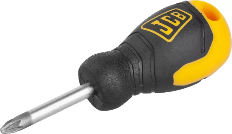 Отвертка JCB, хромомолибденовая сталь S2, двухкомпонентная рукоятка, магнитный наконечник, PZ №2х40мм JSD006 купить в Новом Уренгое