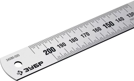 ЗУБР Про-20, длина 0.20 м, усиленная нержавеющая линейка, Профессионал (34280-020) купить в Новом Уренгое