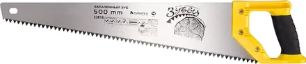 Ножовка по дереву &quot;Зубец&quot; 500 мм шаг зуба 7мм зуб 2D калёный зуб 2-х комп. рукоятка Сибртех 23818 купить в Новом Уренгое