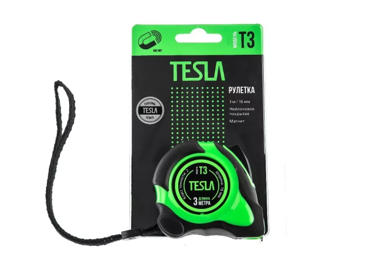 Рулетка TESLA 3м х 16мм (T-3) купить в Новом Уренгое