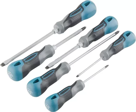 Набор отвёрток 6 шт S2 трехкомпонентная рукоятка GROSS 12164 купить в Новом Уренгое