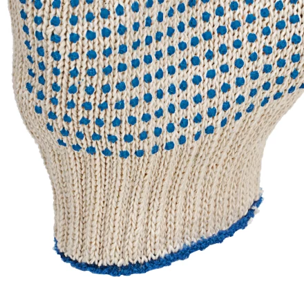 Перчатки трикотажные усиленные, с ПВХ точкой, 7 класс вязки Россия 677725 купить в Новом Уренгое