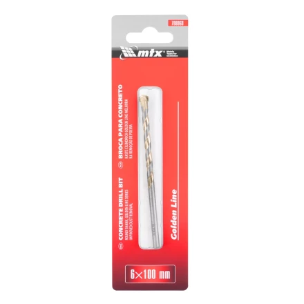 Сверло по бетону Matrix Golden Line, 6 х 100 мм цилиндрический хвостовик, 708069 купить в Новом Уренгое