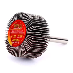 Круг MESSER шлифовальный лепестковый с оправкой (на шпильке) 40х20х6 #120