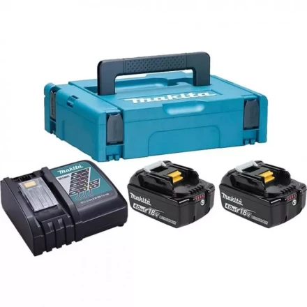 Набор 2 аккумулятора Makita BL 1840B 198310-8, 4 Ач и Зарядное устройство DC 18 RC в MakPac купить в Новом Уренгое