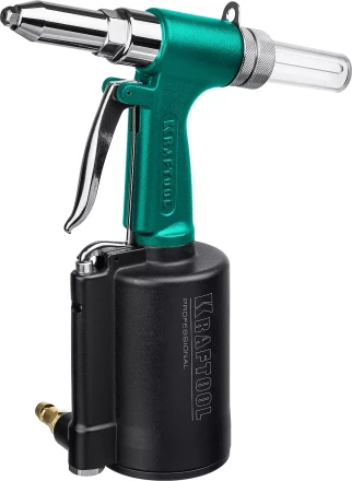 Заклепочник пневматический KRAFTOOL, корпус из алюминия, для заклепок из нержавеющей стали, 2,4-3,2-4-4,8мм 31184 купить в Новом Уренгое