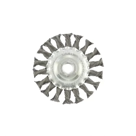 Щетка для УШМ 125 мм М14 плоская крученая проволока 0,35 мм MATRIX 74633 купить в Новом Уренгое