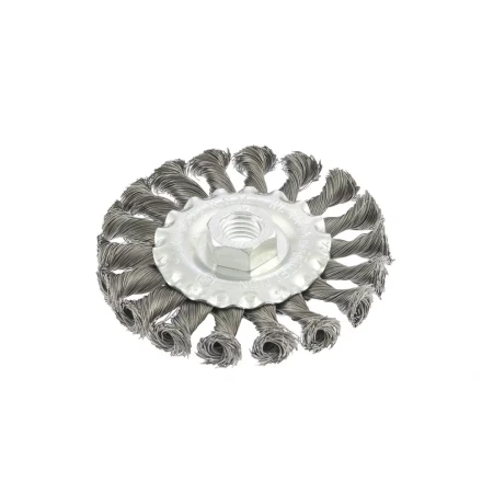 Щетка для УШМ 125 мм М14 плоская крученая проволока 0,35 мм MATRIX 74633 купить в Новом Уренгое