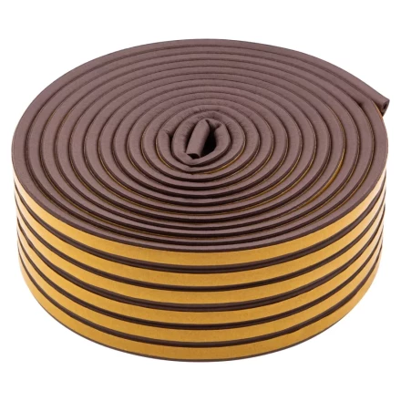 Уплотнитель резиновый, 24 м, профиль &quot;P&quot;, коричневый Сибртех 88902 купить в Новом Уренгое