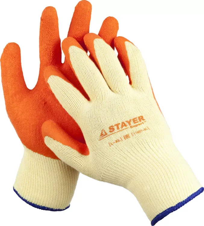 Перчатки STAYER "EXPERT"  рабочие с рельефным латексным покрытием, 10 класс, L-XL 11407-XL купить в Новом Уренгое