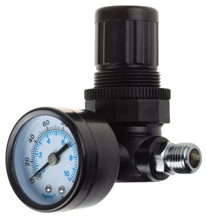 Манометр KRAFTOOL &quot;INDUSTRIE&quot; с регулятором подачи воздуха, 1/4&quot;, максимальное давление 10 атмосфер 6503 купить в Новом Уренгое