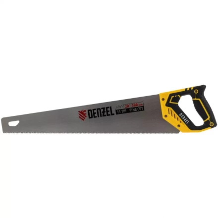 Ножовка по дереву, 500 мм, 11 TPI, зуб 3D, двухкомпонентная рукоятка Denzel 24148 купить в Новом Уренгое