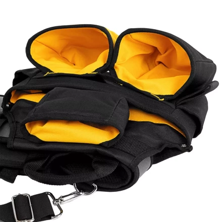 Пояс монтажника усиленный, с лямками, сумки поясные, держатель для молотка// Denzel 90290 купить в Новом Уренгое